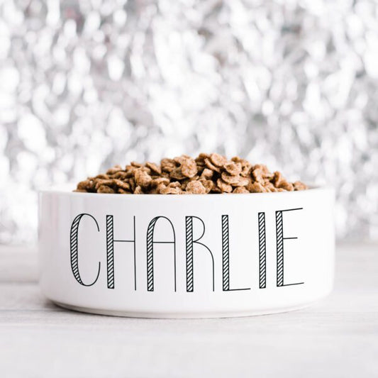 Minimalist Designer Personalised Pet Bowl