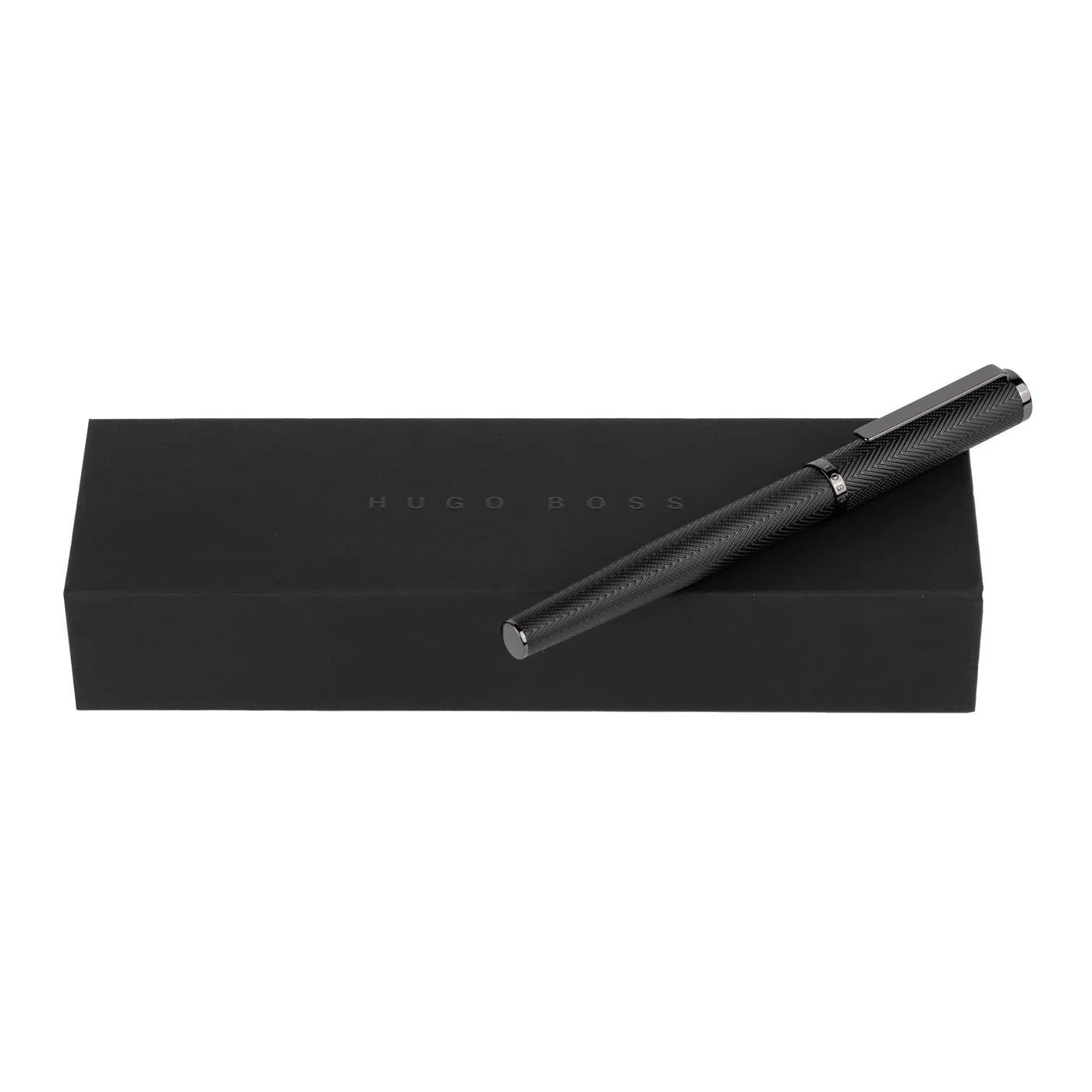 Hugo Boss Formation Herringbone Gunmetal Fountain Pen