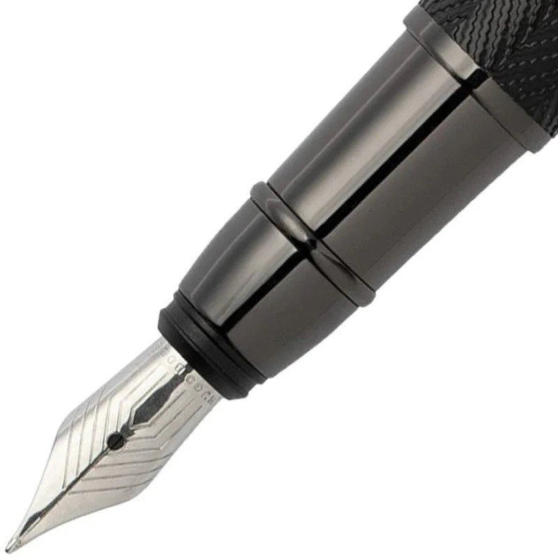 Hugo Boss Formation Herringbone Gunmetal Fountain Pen