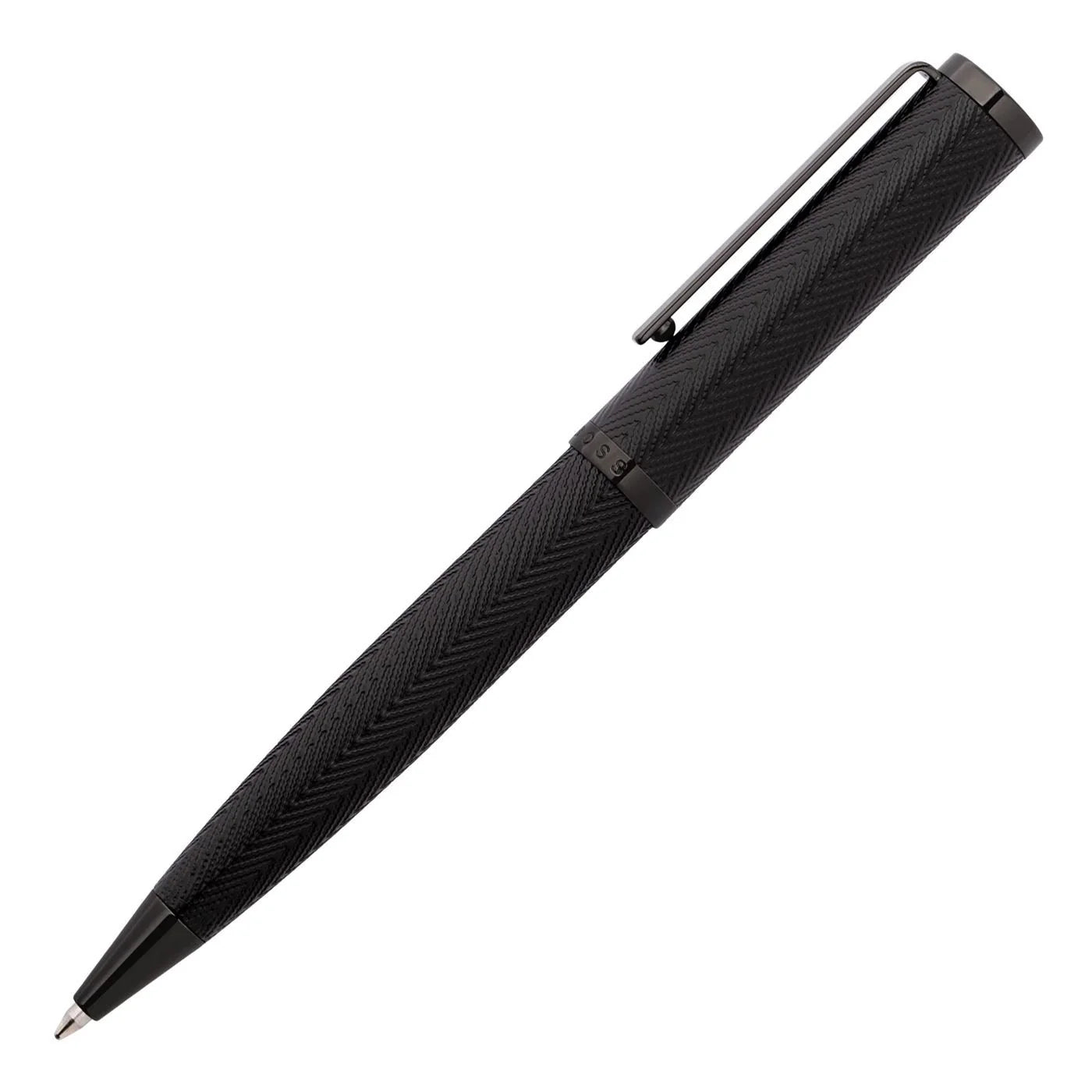 Hugo Boss Formation Herringbone Gunmetal Ballpoint Pen