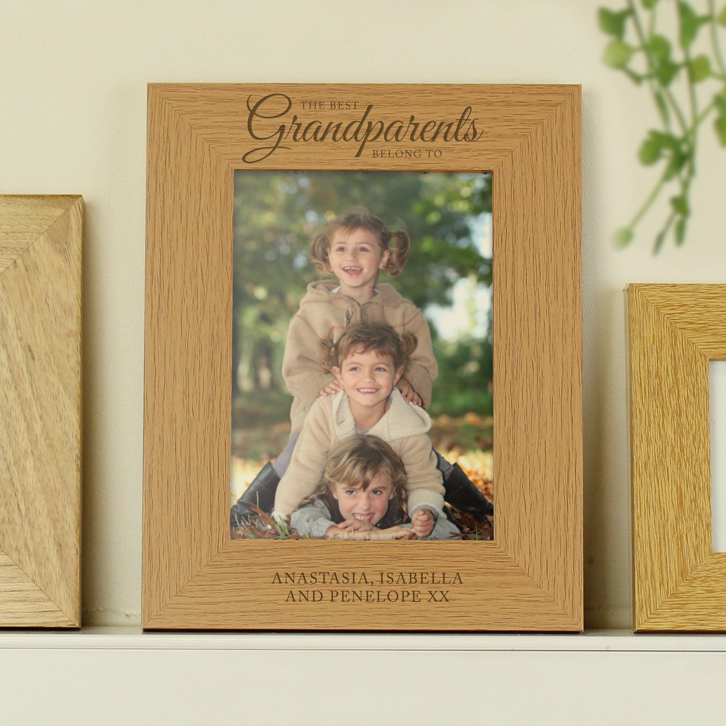 Personalised 'The Best Grandparents' 5x7 Wooden Photo Frame