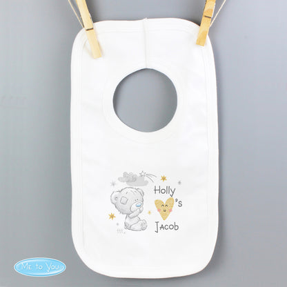 Personalised Tiny Tatty Teddy Heart Baby Bib