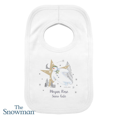 Personalised The Snowman Magical Adventure Bib