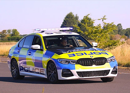 Police Interceptor Driving With High Speed Passenger Ride