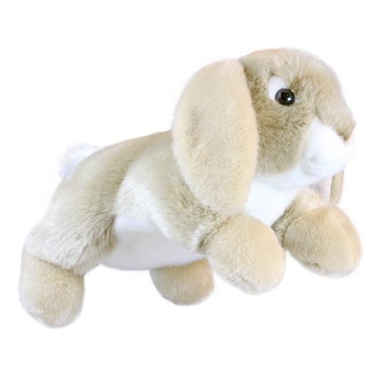 Lop Eared Beige & White Rabbit Puppet