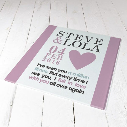 All Over Again Personalised Chopping Board