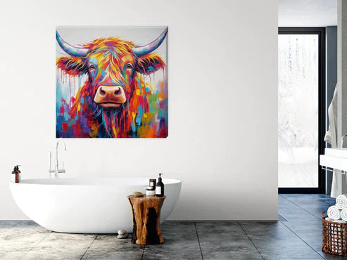 Eleanor Colourful Highland Scottish Wall Art Canvas