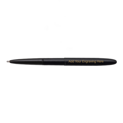 Fisher Space Bullet - Black with D Ring and Black Fisher Lanyard Neck Chain Pen