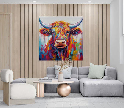 Eleanor Colourful Highland Scottish Wall Art Canvas