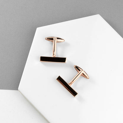 Personalised Rose Gold Monogram Cufflink Set