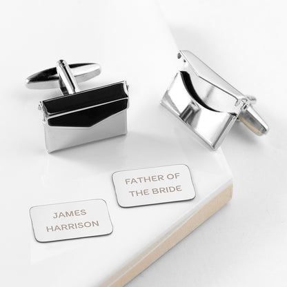 Personalised Secret Message Envelope Cufflinks