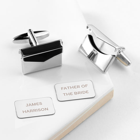 Personalised Secret Message Envelope Cufflinks