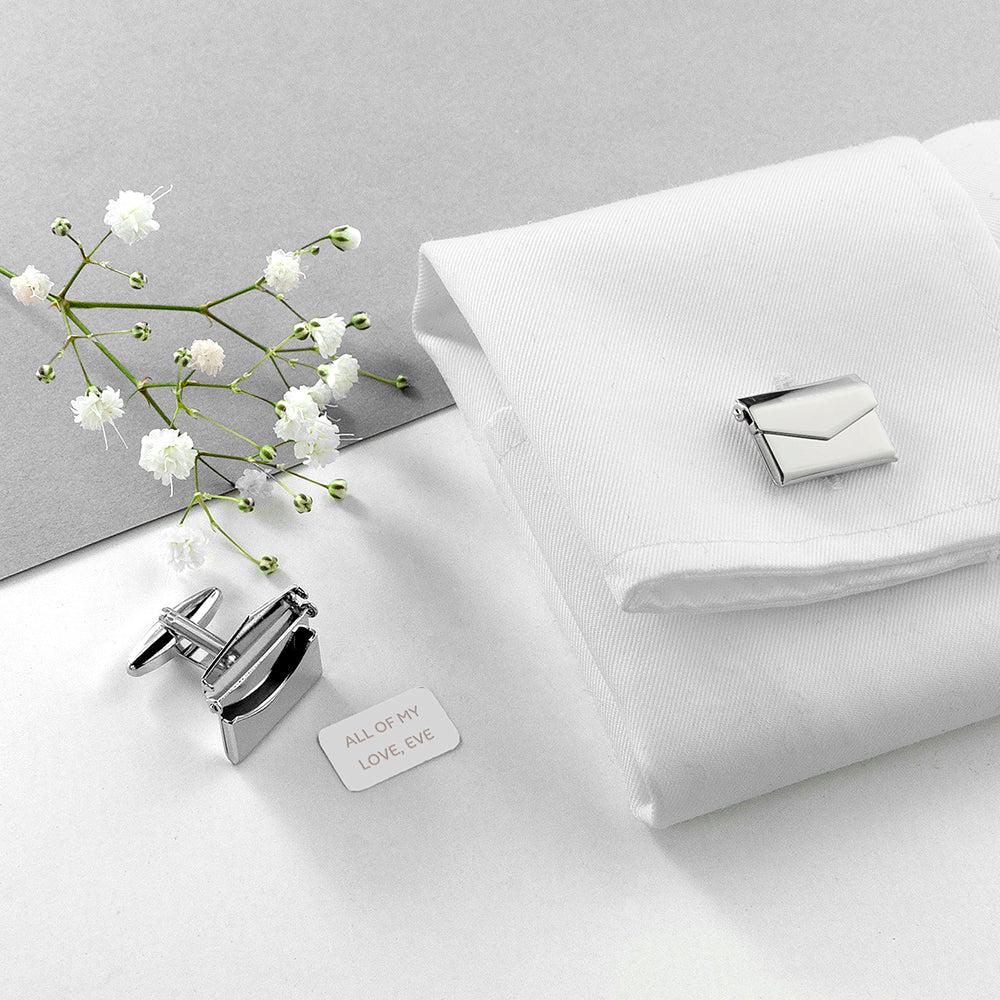 Personalised Secret Message Envelope Cufflinks