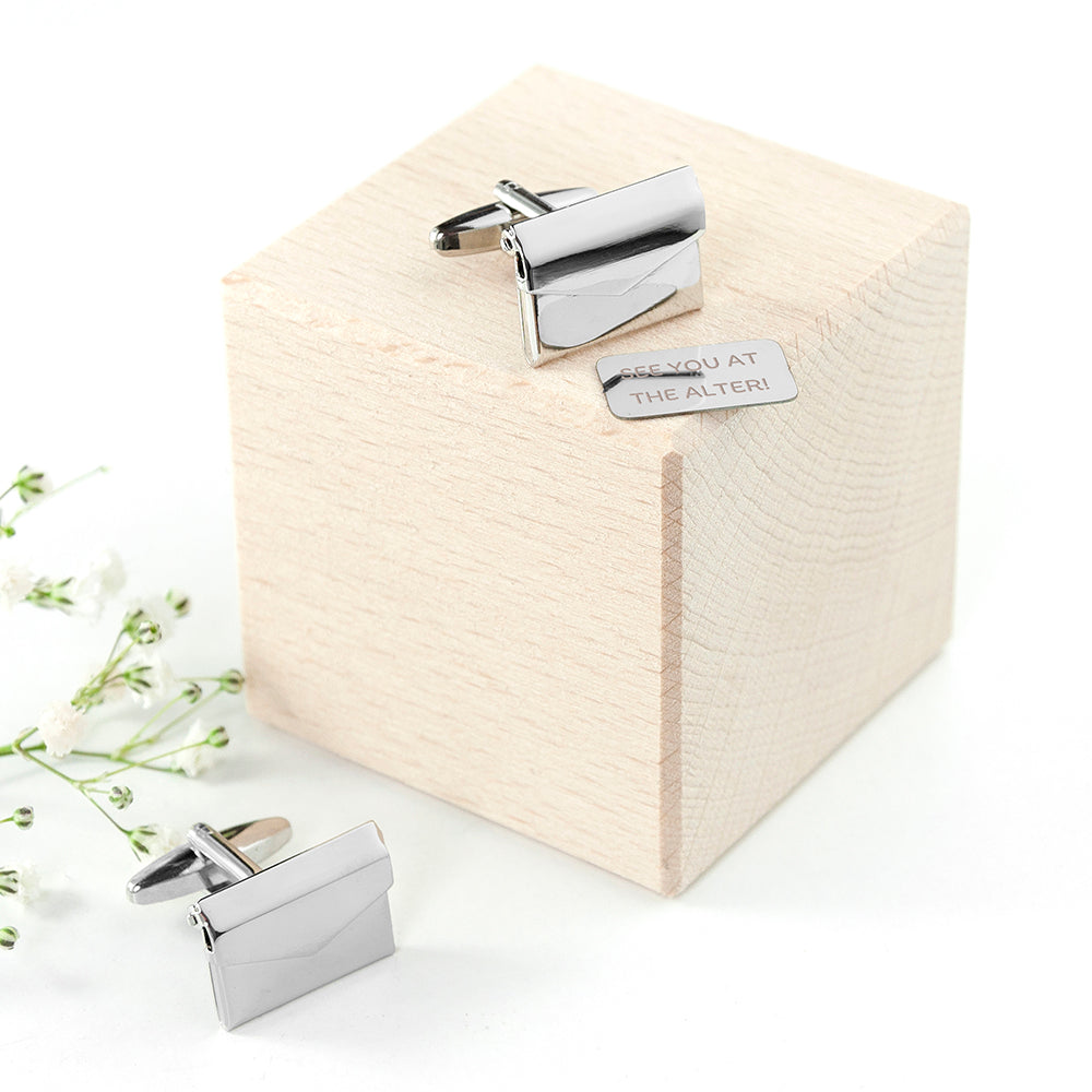 Personalised Secret Message Envelope Cufflinks