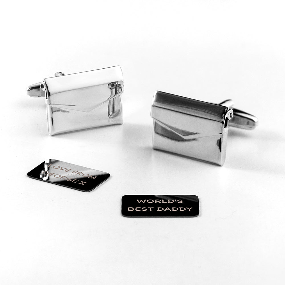 Personalised Secret Message Envelope Cufflinks