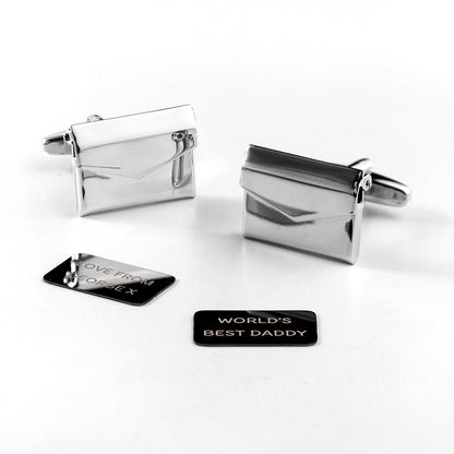 Personalised Secret Message Envelope Cufflinks