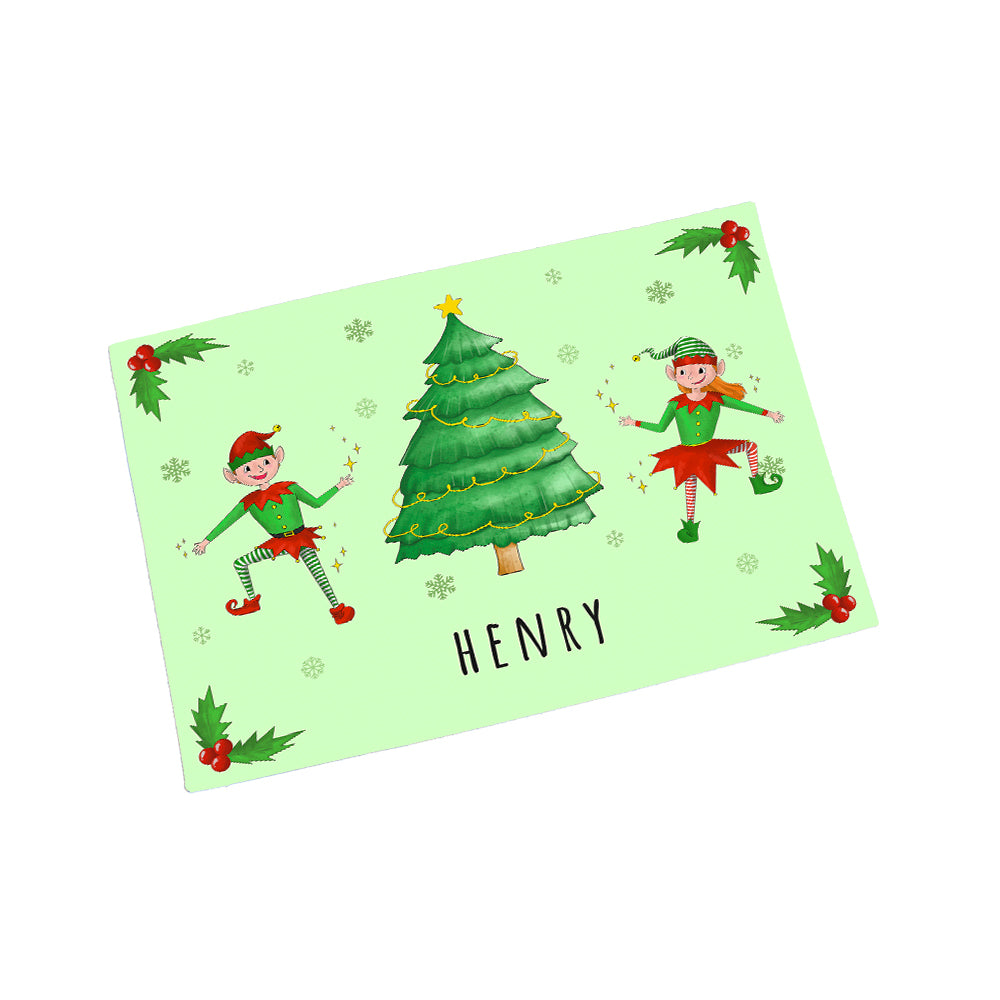 Personalised Playful Elves Placemat