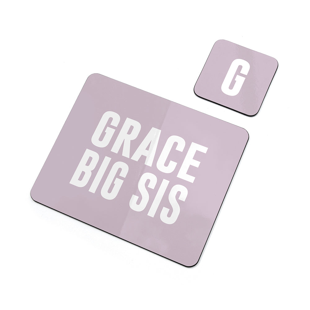 Girl’s Personalised Sis Placemat Set