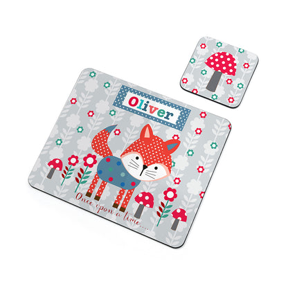 Personalised Woodland Fox Placemat Set